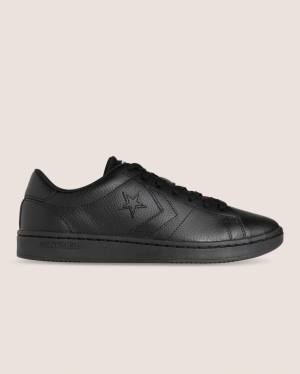 Converse All Court Leather Low Tops Shoes Black | CV-847KCT