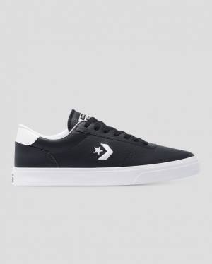 Converse Boulevard Faux Leather Low Tops Shoes Black | CV-475MPX