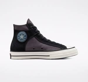 Converse Chuck 70 Crafted Canvas High Tops Shoes Black / White | CV-156KNV