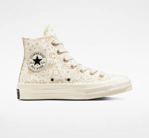 Converse Chuck 70 Golden Elements High Tops Shoes Light Gold / Black | CV-074TCD