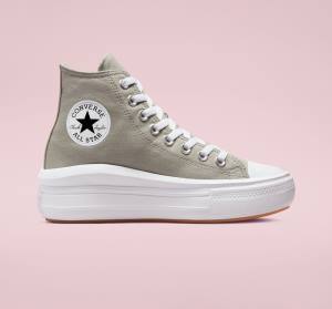 Converse Chuck Taylor All Star Move Platform Seasonal Color High Tops Shoes Olive / White / White | CV-960AZL