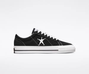 Converse Stussy One Star Low Tops Shoes Black / White | CV-385RPL