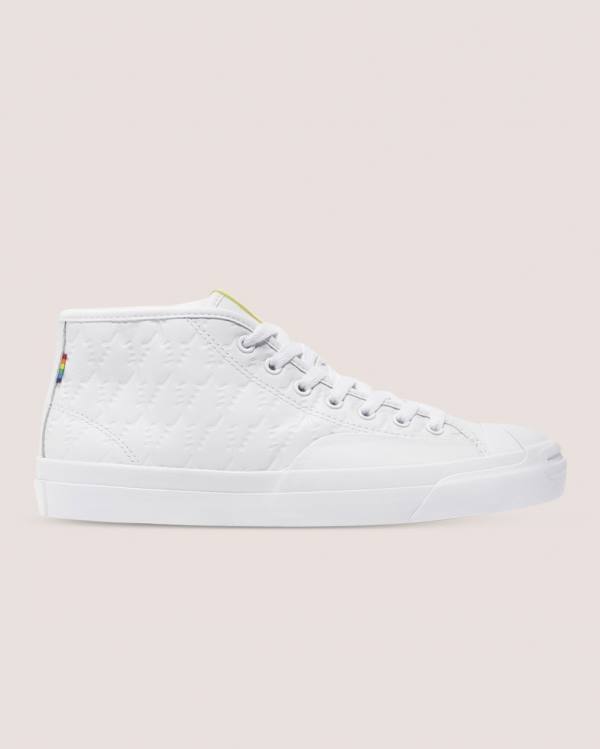 Converse Alexis Sablone Pride Jack Purcell Pro High Tops Shoes White | CV-107ORS