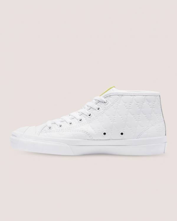 Converse Alexis Sablone Pride Jack Purcell Pro High Tops Shoes White | CV-746IYL