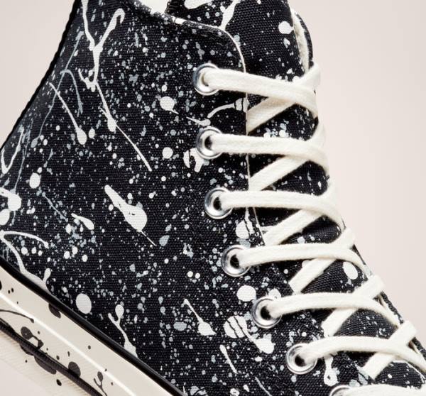 Converse Chuck 70 Archive Paint Splatter High Tops Shoes Black / Grey | CV-012GHM