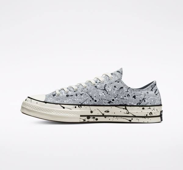 Converse Chuck 70 Archive Paint Splatter Low Tops Shoes Grey / Black / White | CV-253SVW