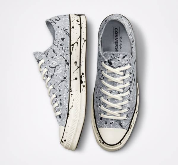 Converse Chuck 70 Archive Paint Splatter Low Tops Shoes Grey / Black / White | CV-253SVW