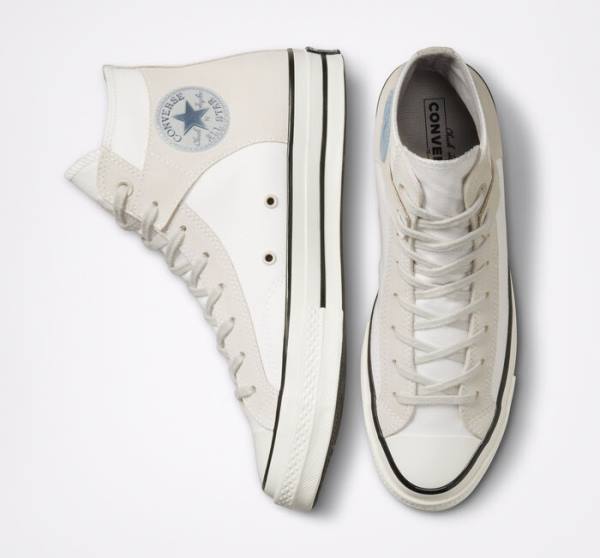 Converse Chuck 70 Crafted Canvas High Tops Shoes White / Black | CV-548XJM