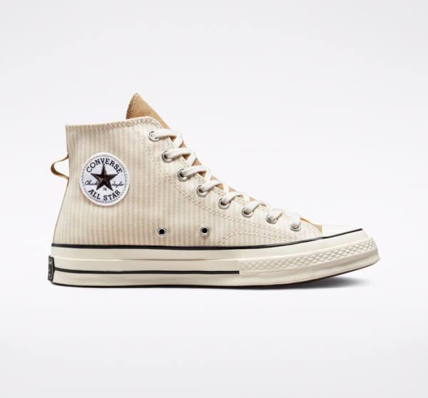 Converse Chuck 70 Crafted Stripe High Tops Shoes Brown | CV-423PVC