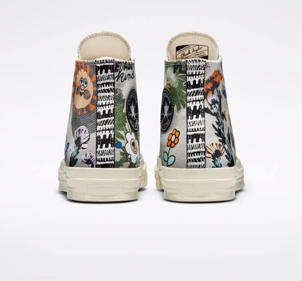 Converse Chuck 70 Floral High Tops Shoes Olive / Multicolor | CV-081RWD