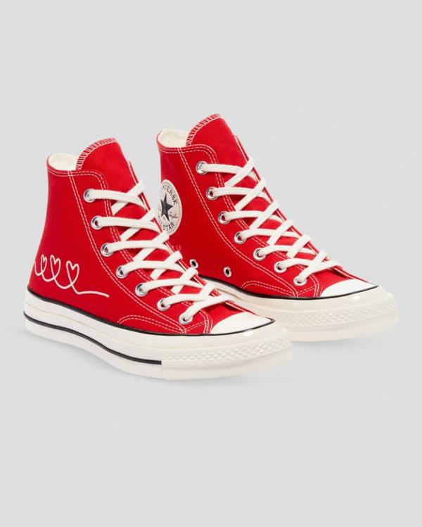 Converse Chuck 70 Love Thread High Tops Shoes Red | CV-630JPN