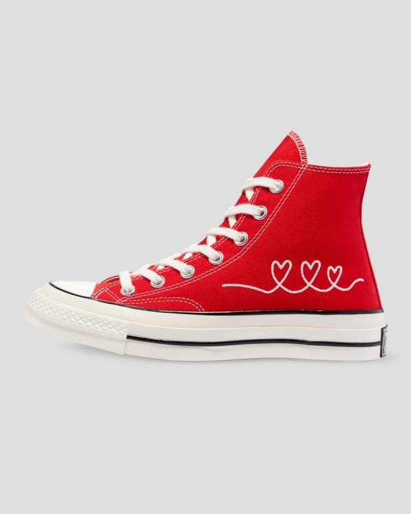 Converse Chuck 70 Love Thread High Tops Shoes Red | CV-630JPN