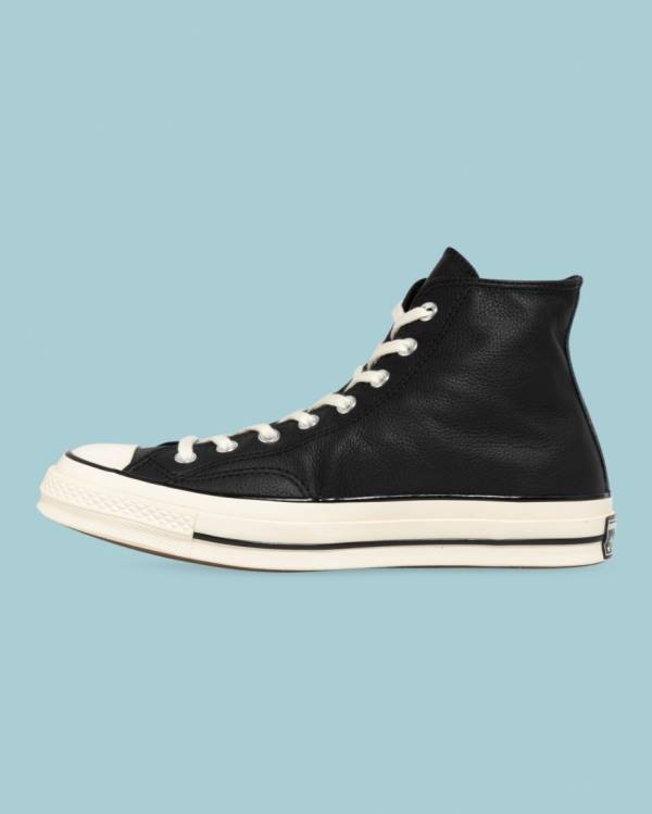 Converse Chuck 70 Seasonal Leather High Tops Shoes Black | CV-124JXP