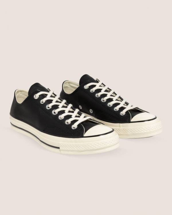 Converse Chuck 70 Seasonal Leather Low Tops Shoes Black | CV-923BIT