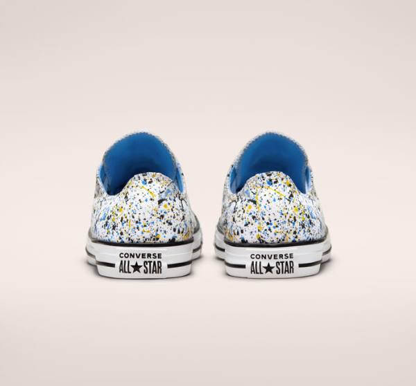 Converse Chuck Taylor All Star Archive Paint Splatter Low Tops Shoes White / Blue | CV-978NGC