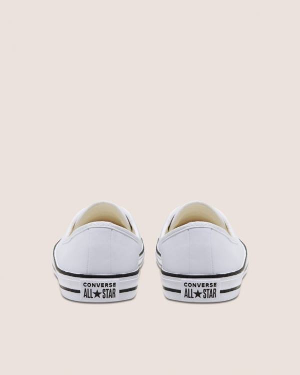 Converse Chuck Taylor All Star Ballet Lace Faux Leather Slip Low Tops Shoes White | CV-431UNT