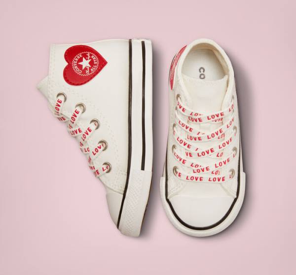 Converse Chuck Taylor All Star Crafted with Love High Tops Shoes White / Red | CV-571OWC