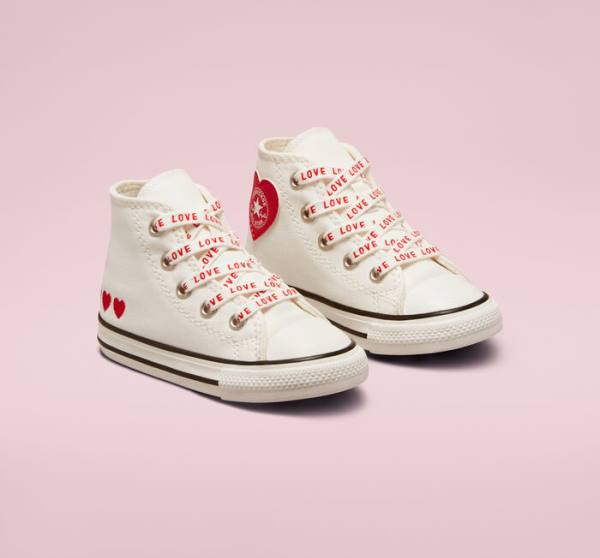 Converse Chuck Taylor All Star Crafted with Love High Tops Shoes White / Red | CV-571OWC