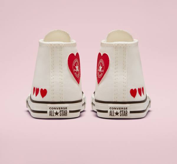 Converse Chuck Taylor All Star Crafted with Love High Tops Shoes White / Red | CV-571OWC