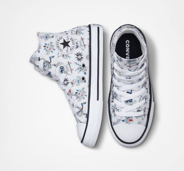 Converse Chuck Taylor All Star Creatures High Tops Shoes White / Grey / Blue | CV-123UFE