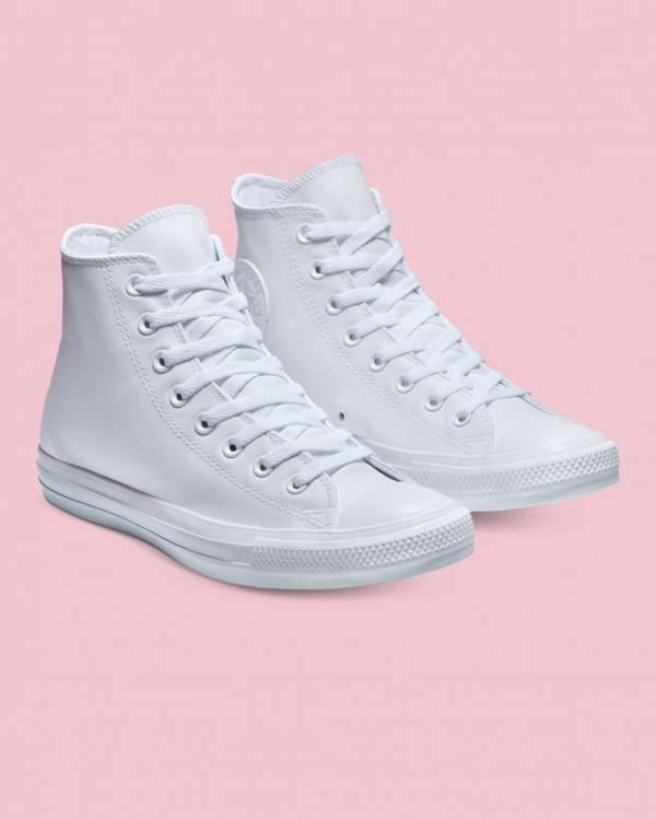 Converse Chuck Taylor All Star Leather High Tops Shoes White | CV-310MTK