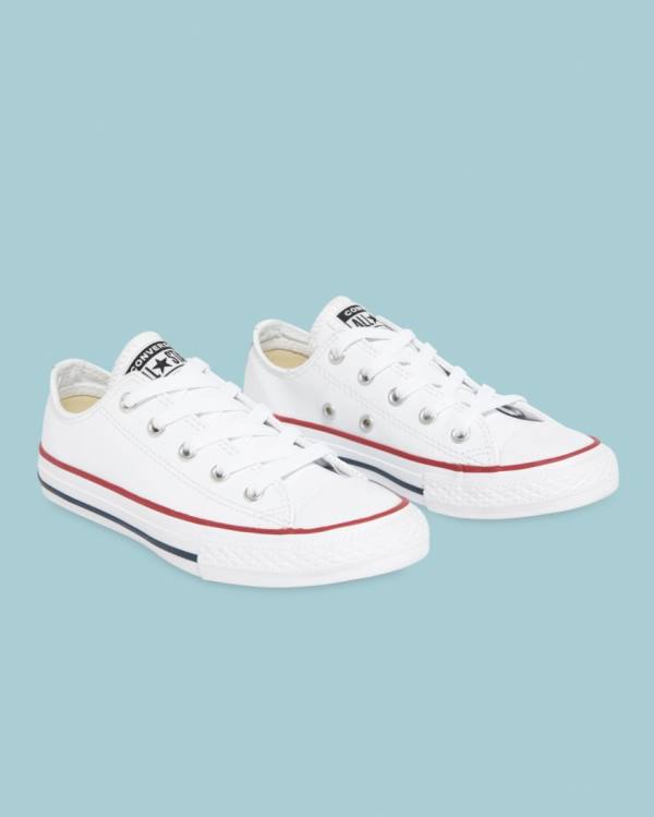 Converse Chuck Taylor All Star Leather Low Tops Shoes White | CV-723DLI