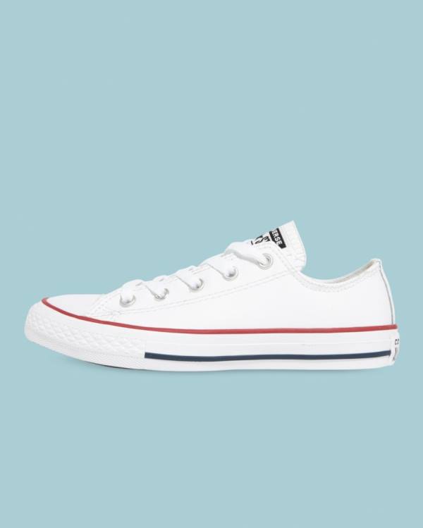 Converse Chuck Taylor All Star Leather Low Tops Shoes White | CV-723DLI