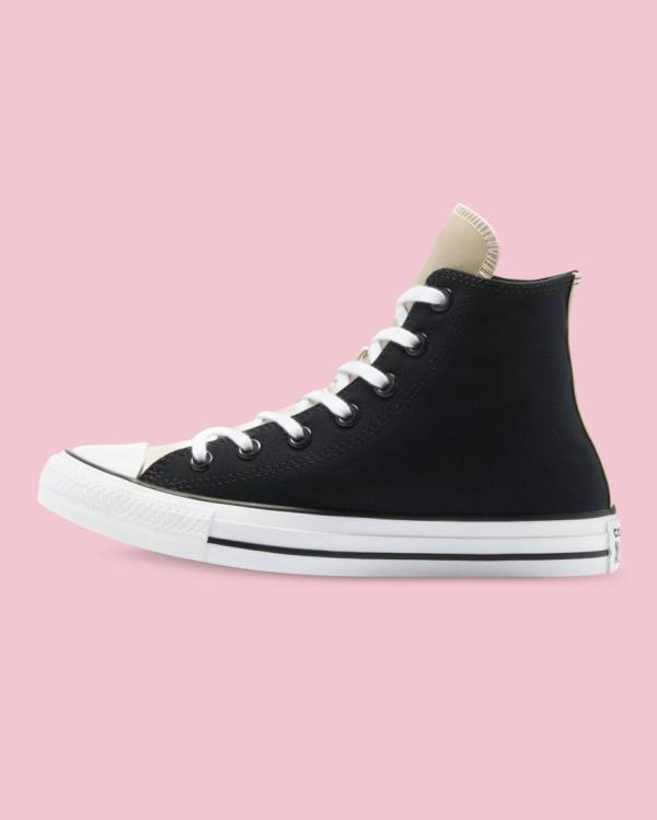 Converse Chuck Taylor All Star Mono Metallic High Tops Shoes Black | CV-528SYD