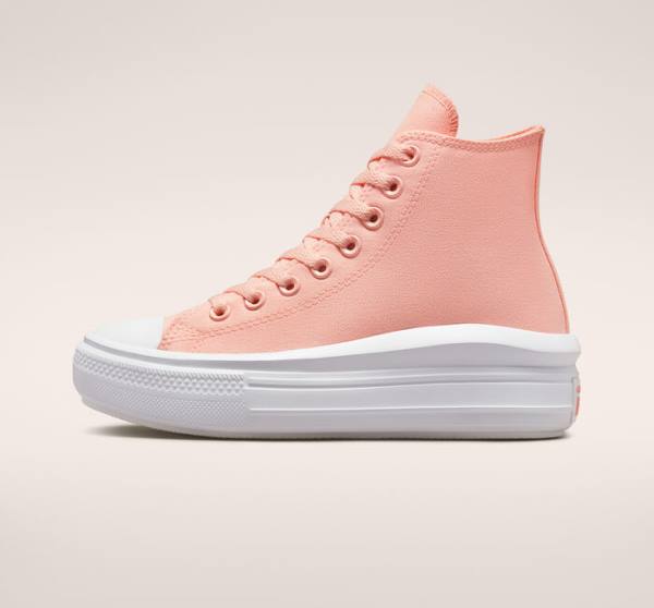 Converse Chuck Taylor All Star Move Platform Canvas High Tops Shoes Pink / White / Pink | CV-419UNE