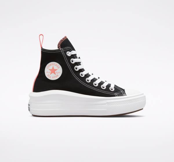 Converse Chuck Taylor All Star Move Platform High Tops Shoes Black / Pink Light Blue / White | CV-674SDR