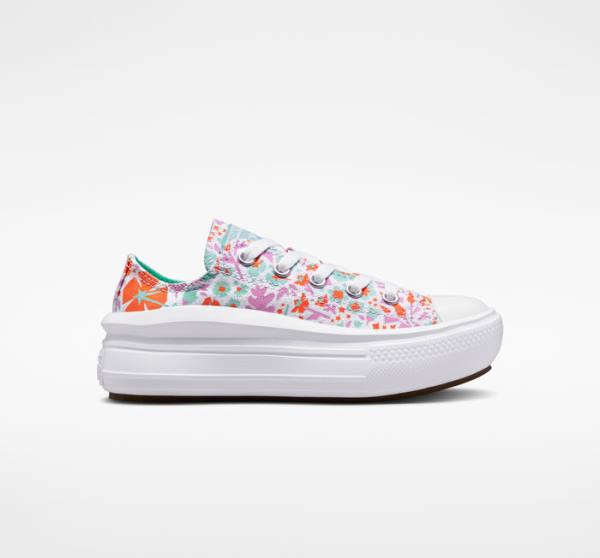 Converse Chuck Taylor All Star Move Platform Paper Floral Low Tops Shoes White / Light | CV-923SPN