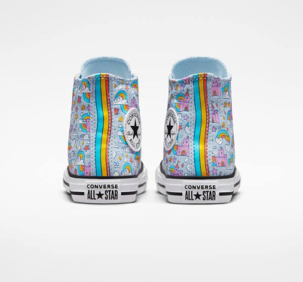 Converse Chuck Taylor All Star Rainbow Castles High Tops Shoes Blue / Pink | CV-147OTK