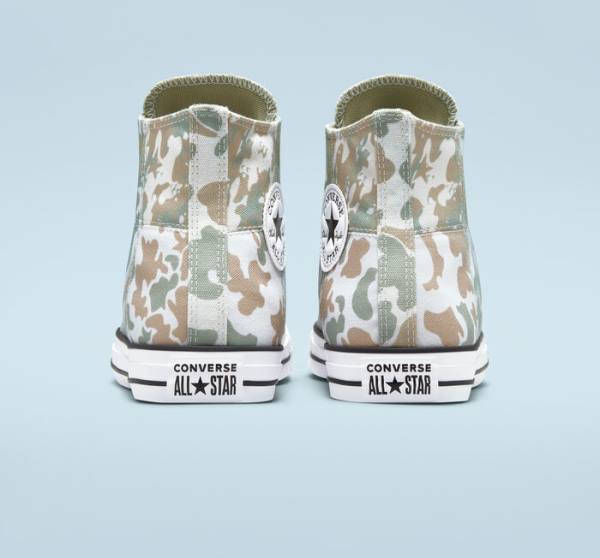 Converse Chuck Taylor All Star Split Panel Camo High Tops Shoes Brown | CV-842MHA