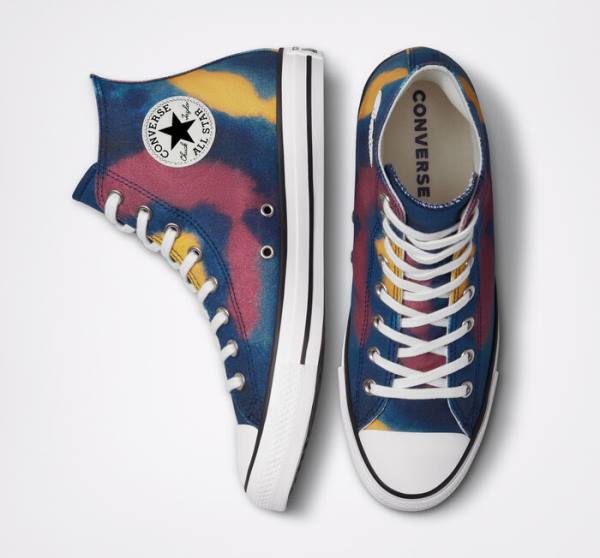 Converse Chuck Taylor All Star Tie-Dye High Tops Shoes Blue / Multicolor | CV-159HMK