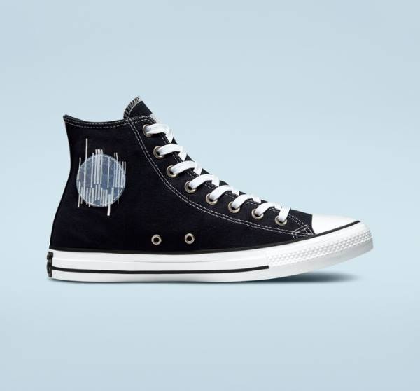 Converse Chuck Taylor All Star Translucent Barcode High Tops Shoes Black / White | CV-235TLH