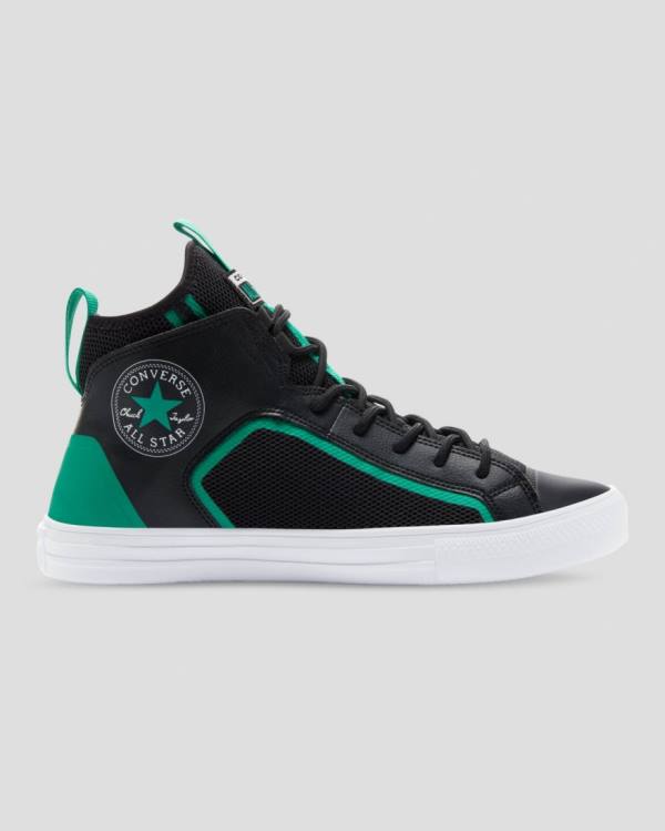 Converse Chuck Taylor All Star Ultra High Tops Shoes Black Green | CV-721SDL