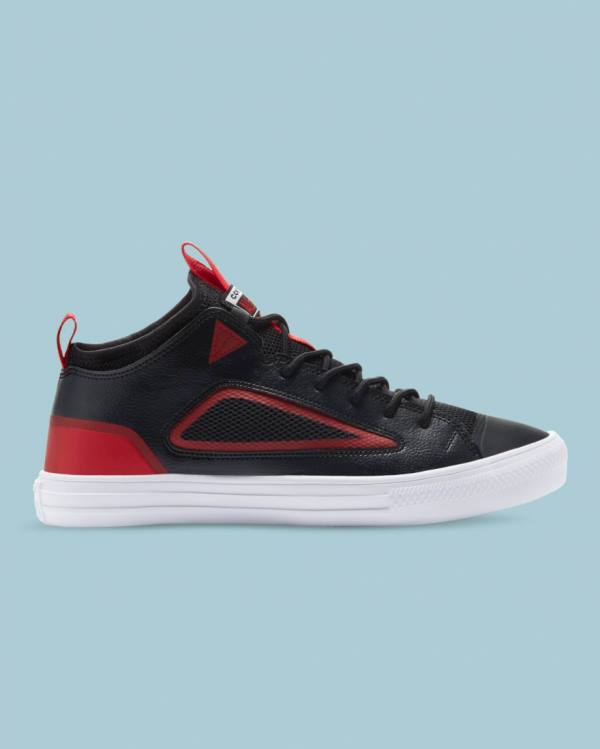 Converse Chuck Taylor All Star Ultra Low Tops Shoes Black Red | CV-320BHZ