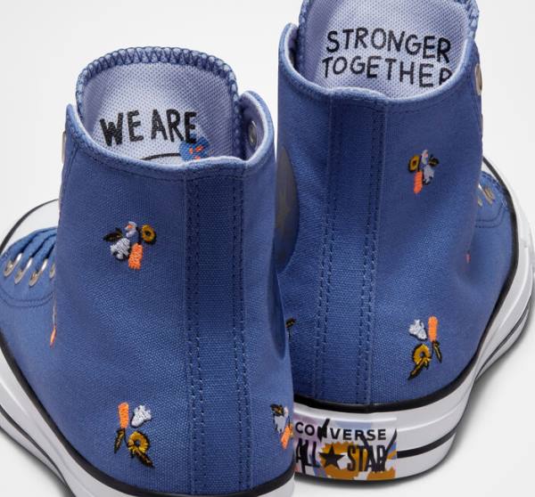 Converse Chuck Taylor All Star We Are Stronger Together High Tops Shoes Blue / Indigo | CV-387VES