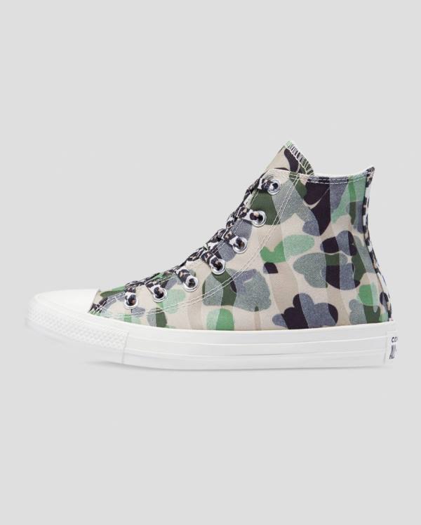 Converse Chuck Taylor Archive Print High Tops Shoes Camo | CV-692DMQ