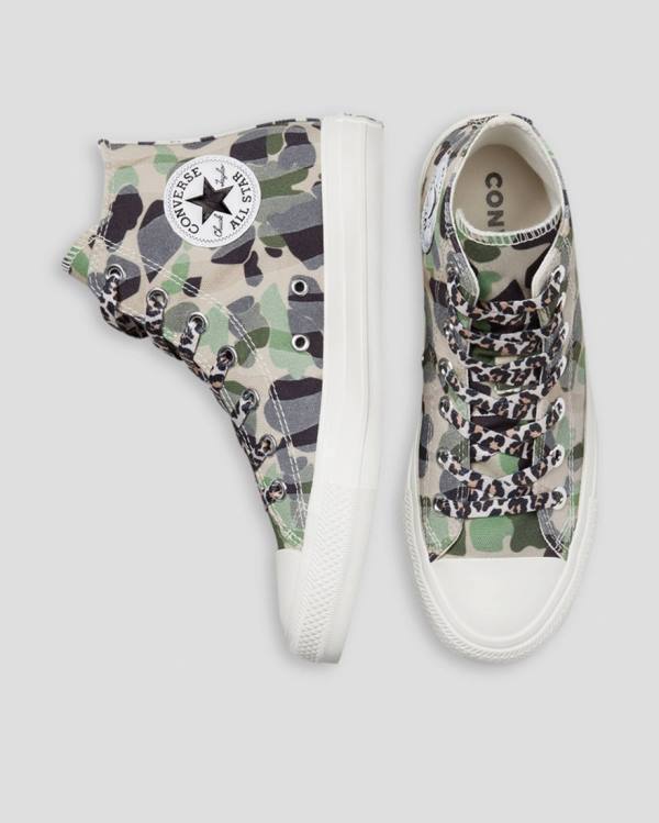 Converse Chuck Taylor Archive Print High Tops Shoes Camo | CV-692DMQ