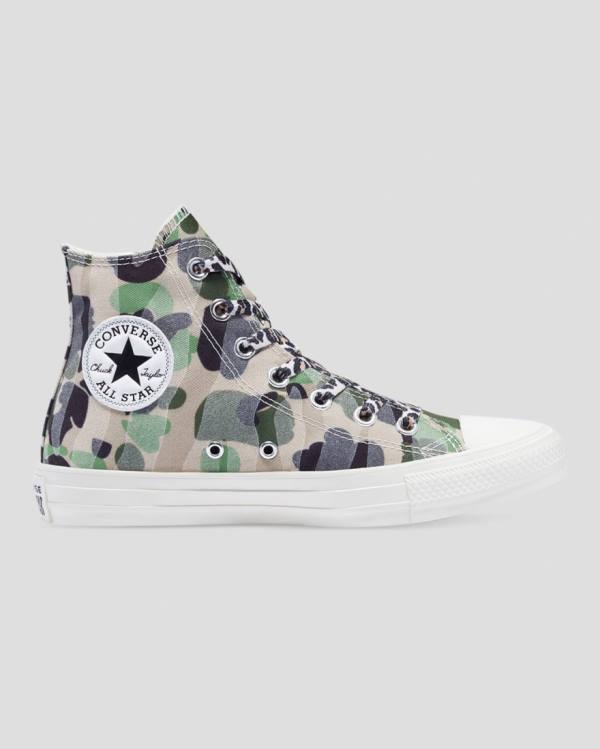 Converse Chuck Taylor Archive Print High Tops Shoes Camo | CV-692DMQ