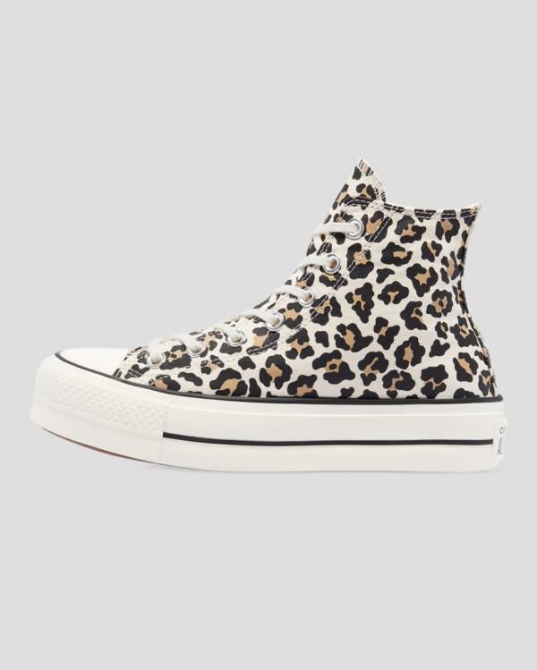 Converse Chuck Taylor Lift Leopard Print Platform High Tops Shoes Leopard | CV-432GXV