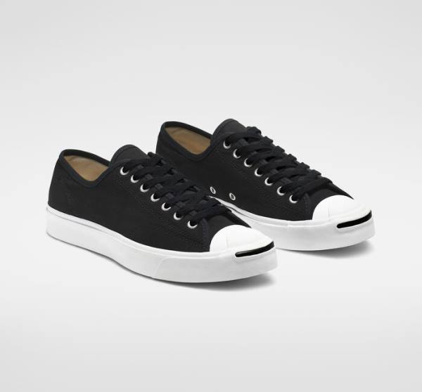 Converse Jack Purcell Canvas Low Tops Shoes Black / White | CV-287IHK