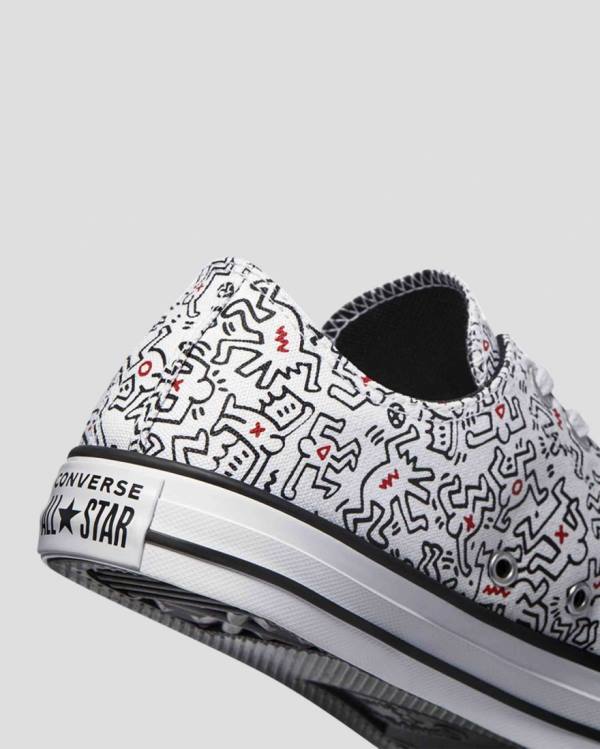 Converse Keith Haring Chuck Taylor All Star Low Tops Shoes White Black Red | CV-853HBL