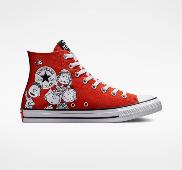 Converse Peanuts Chuck Taylor All Star High Tops Shoes Red / Black / White | CV-046HQN