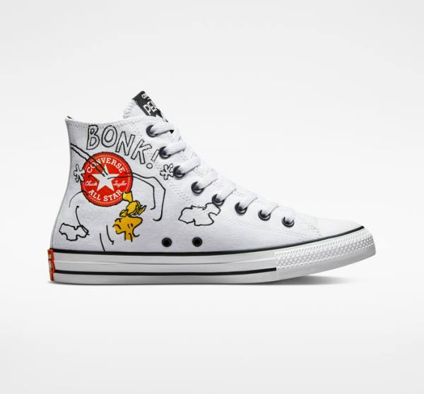 Converse Peanuts Chuck Taylor All Star High Tops Shoes White / Black / Red | CV-961QKW