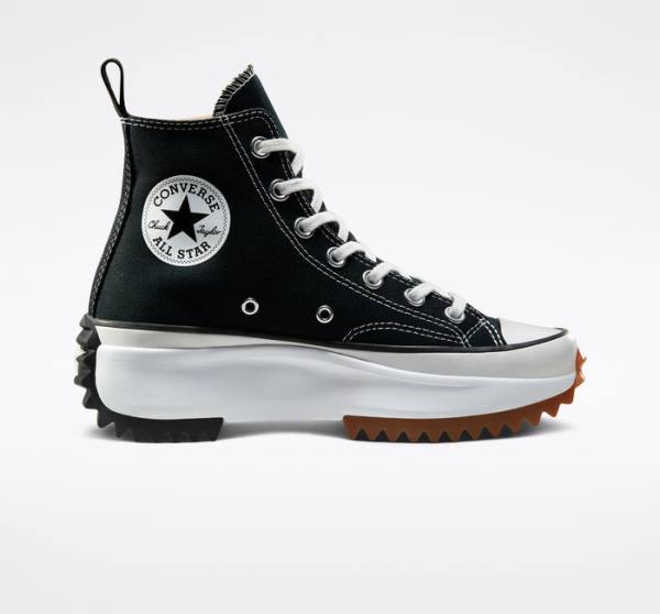 Converse Run Star Hike Platform High Tops Shoes Black / White | CV-214CBV